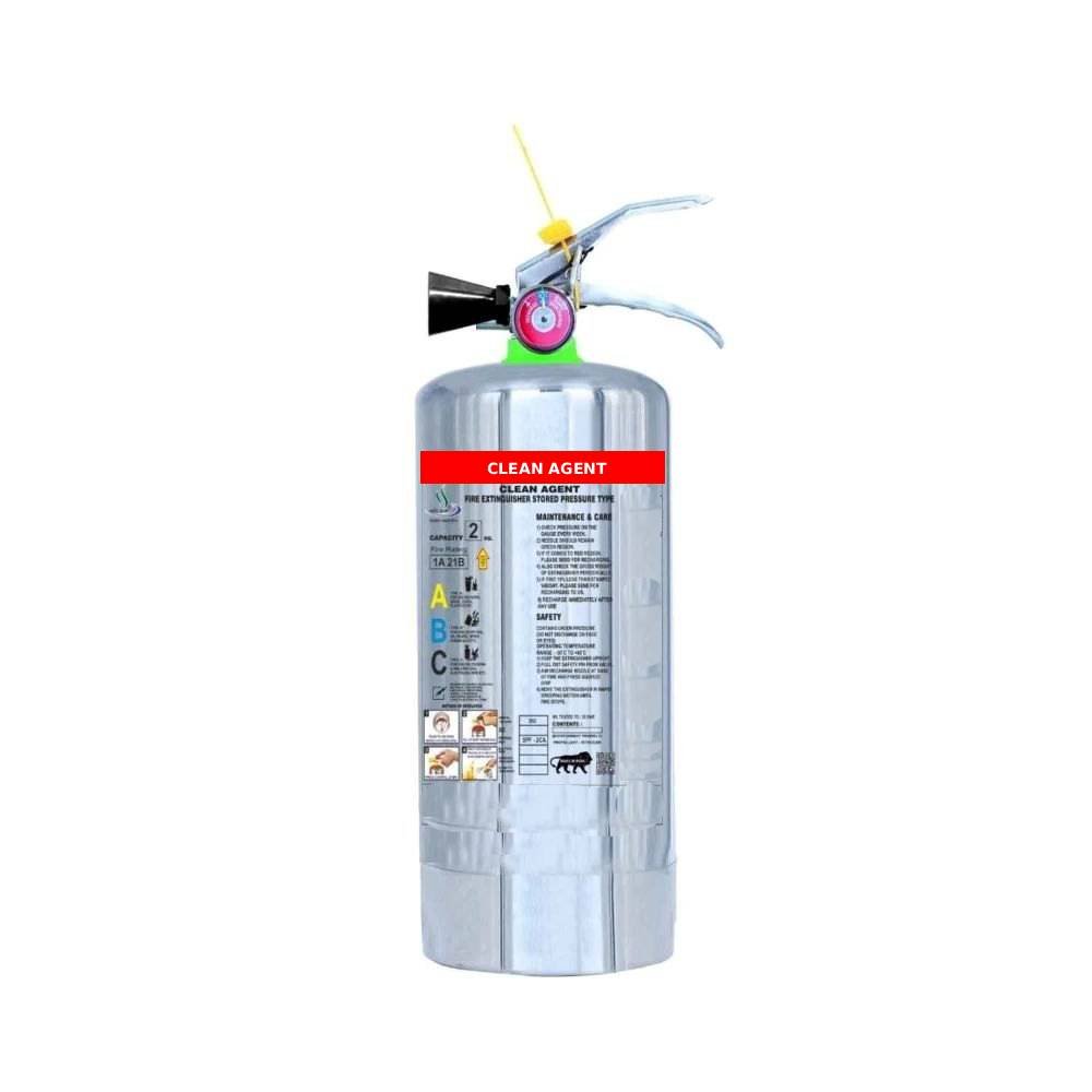 Clean Agent  Fire Extinguisher Stainless Steel